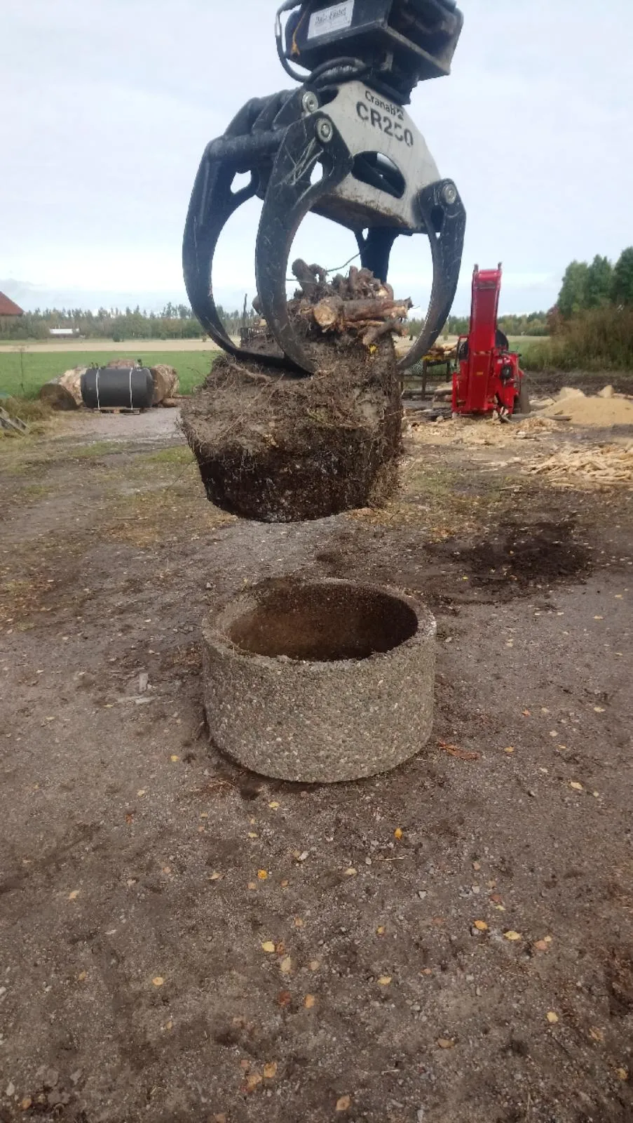 Grävning med grapple